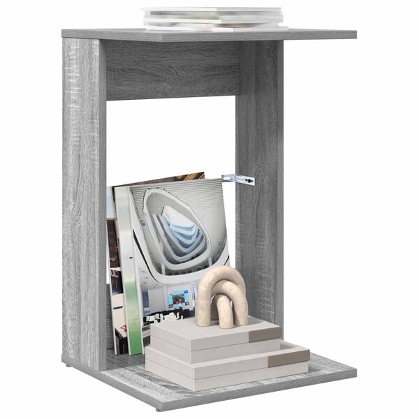 vidaXL Bijzettafel Grijs Sonoma 40 x 38 x 62,5 cm Bewerkt hout