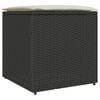 vidaXL Kussenbox met opslag Zwart 50 x 50 x 50 cm poly rattan
