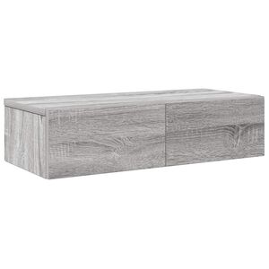 vidaXL Wandschap met lades 60x26,5x15 cm bewerkt hout grijs sonoma