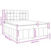 vidaXL Boxspring met matras stof cr&egrave;mekleurig 200x200 cm