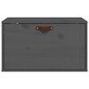 vidaXL Wandkast 60x30x35 cm massief grenenhout grijs