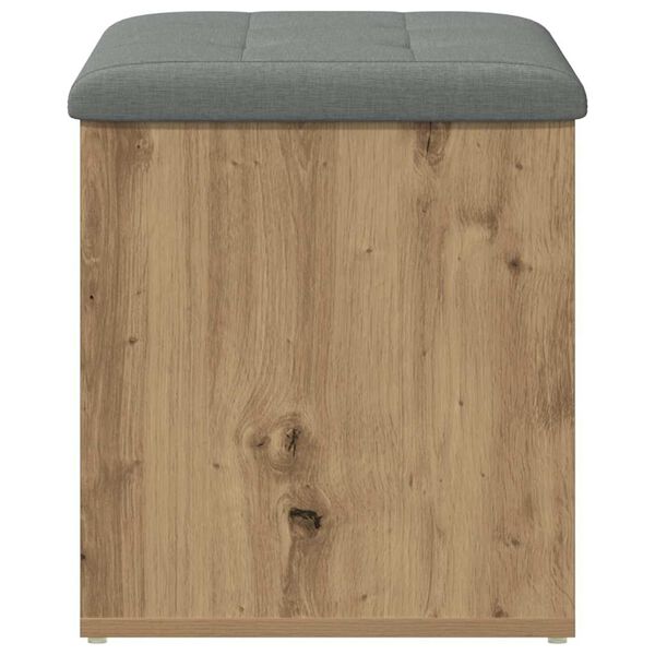 vidaXL Opbergbankje 62x42x45 cm bewerkt hout artisanaal eikenkleur