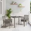 vidaXL Tuin eettafelset 3 pcs Grijs poly rattan