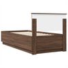 vidaXL Bedframe met hoofdeinde Bruin eiken 100 x 200 cm Bewerkt hout