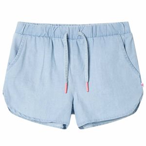 Kindershorts 128 zachtdenimblauw