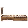 vidaXL Bedframe met hoofdeinde Oudhout 120 x 190 cm Bewerkt hout