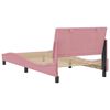 vidaXL Bedframe zonder matras "Hanko" fluweel roze 100x200 cm