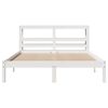 vidaXL Bedframe zonder matras massief grenenhout wit 120x200 cm