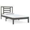 vidaXL Bedframe massief grenenhout grijs 90x190 cm