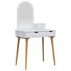 vidaXL Toilettafel Set FAUSKE 3 st Wit 76 x 50 x 143 cm