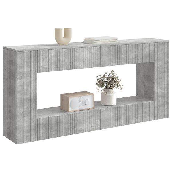 vidaXL Wandtafel Beton Grijs 155 x 29 x 74 cm Geconstrueerd hout