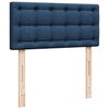 vidaXL Boxspring met matras stof blauw 90x200 cm