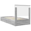 vidaXL Opslag bed met lade Grijs Sonoma 100 x 200 cm Bewerkt hout