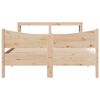 vidaXL Bedframe met hoofdbord massief grenenhout 140x190 cm