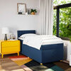 vidaXL Boxspring met matras stof blauw 80x200 cm
