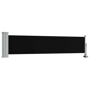 vidaXL Tuinscherm uittrekbaar 60x300 cm zwart