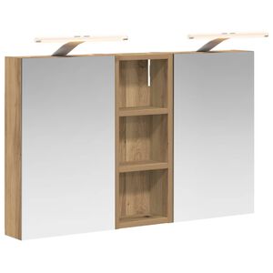 vidaXL Badkamerkastenset 3 pcs 80 x 10,5 x 50 cm Bewerkt hout