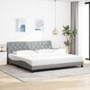 vidaXL Bedframe zonder matras stof lichtgrijs 200x200 cm