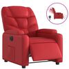 vidaXL Fauteuil verstelbaar elektrisch kunstleer rood