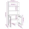 vidaXL Hoge kast HAMAR massief grenenhout donkergrijs