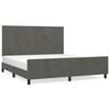 vidaXL Bedframe zonder matras 160x200 cm fluweel donkergrijs