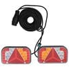 vidaXL Aanhangerlampen 2 st LED-lamp 12 V 24x5x14,5 cm rood