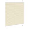 vidaXL Plissé rolgordijn 120x100cm stofbreedte 119,4cm polyester crème