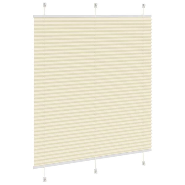 vidaXL Plissé rolgordijn 120x100cm stofbreedte 119,4cm polyester crème
