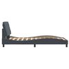 vidaXL Bedframe met LED zonder matras fluweel donkergrijs 100x200 cm