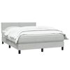vidaXL Boxspring met matras fluweel lichtgrijs 140x210 cm