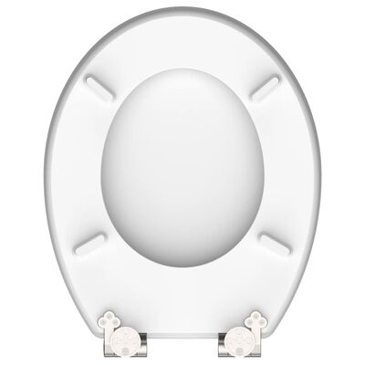SCHÜTTE Toiletbril met soft-close GREY STEEL MDF hoogglans