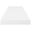 vidaXL Wandschap zwevend 80x23,5x3,8 cm MDF hoogglans wit