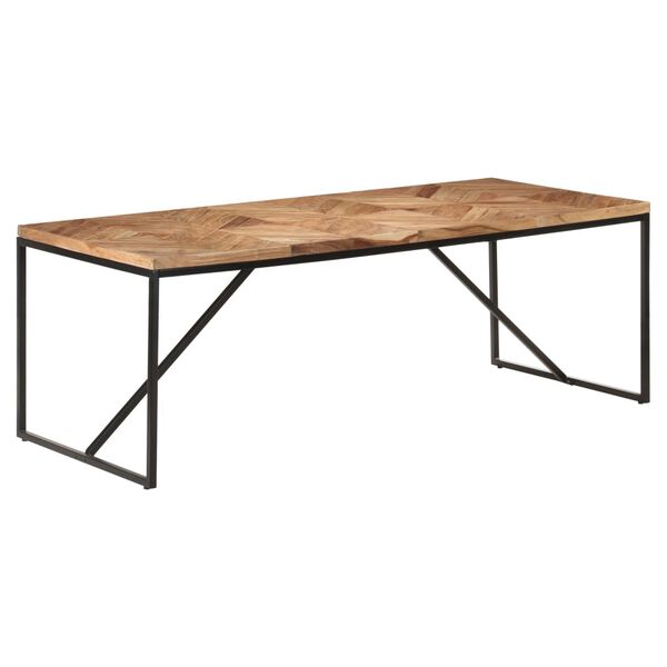 vidaXL Eettafel 200x90x76 cm massief acaciahout en mangohout