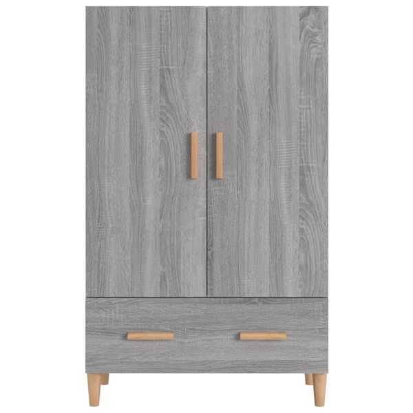 vidaXL Hoge kast 70x31x115 cm bewerkt hout grijs sonoma eikenkleurig