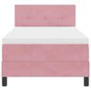 vidaXL LED Box Spring Bed met matras Roze 80 x 200 cm Fluweel