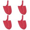vidaXL Schep Hoofd 4 st Rood 39,5 x 27,5 cm Gepoedercoat staal
