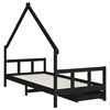 vidaXL Kinderbedframe met lades 90x190 cm massief grenenhout zwart