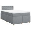 vidaXL Boxspring met matras stof lichtgrijs 120x190 cm
