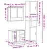 vidaXL 3-delige Badkamermeubelset bewerkt hout sonoma eikenkleurig