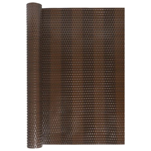 vidaXL Balkonscherm 500x90 cm poly rattan bruin en zwart