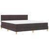 vidaXL Boxspring bed met matras Donkerbruin 180 x 200 cm Stof