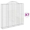 vidaXL Schanskorven 7 st gewelfd 200x30x180/200 cm ijzer