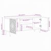 vidaXL TV-kast met opslag Wit 105 x 33,5 x 46 cm Massief Mango Hout