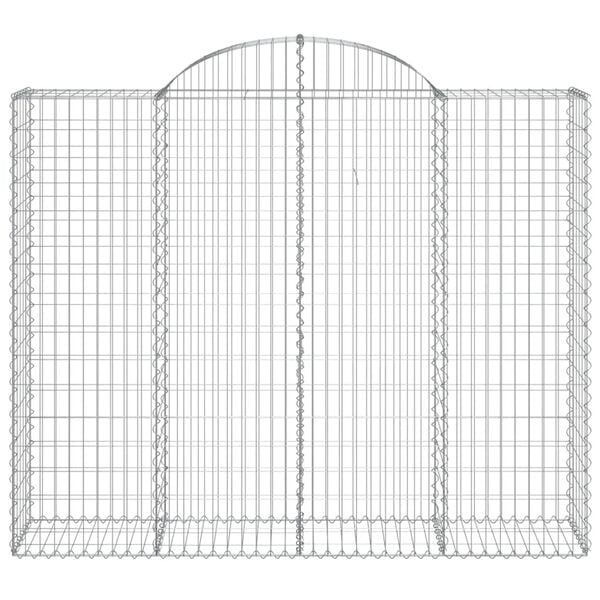 vidaXL Schanskorven 9 st gewelfd 200x50x160/180 cm ijzer