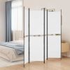 vidaXL Kamerscherm met 4 panelen 200x180 cm stof wit