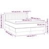 vidaXL Boxspring met matras stof zwart 140x200 cm