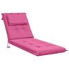 vidaXL Ligstoel Kussen GEMERT 100% Polyester Roze 190 x 50 x 9 cm