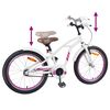 vidaXL Kinderfiets 18 Inch voor 5-7 jaar Wit