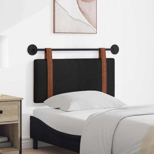 vidaXL Hangend Hoofdeinde Effen Zwart 90 x 55 x 5 cm Antiek PU