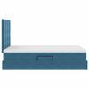 vidaXL Opbergbed met LED met matras met LED Blauw 120 x 190 cm Fluweel